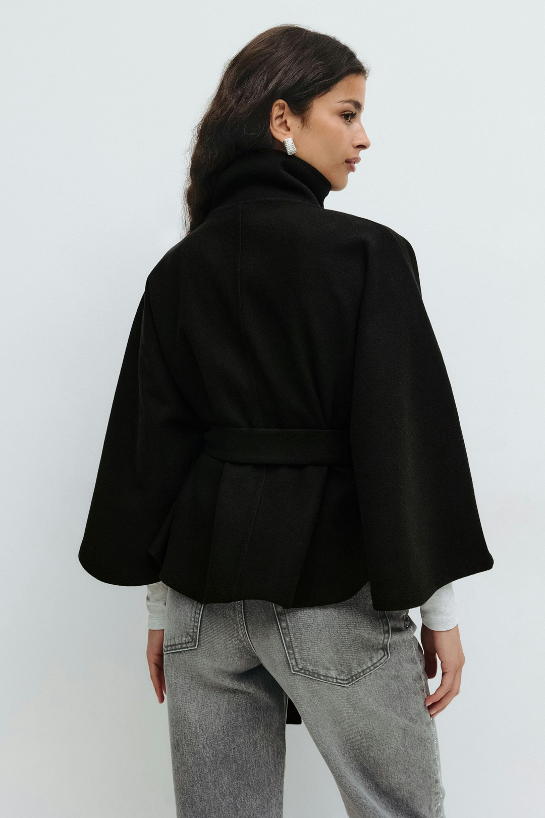 Bell | High-Collar Cape Coat