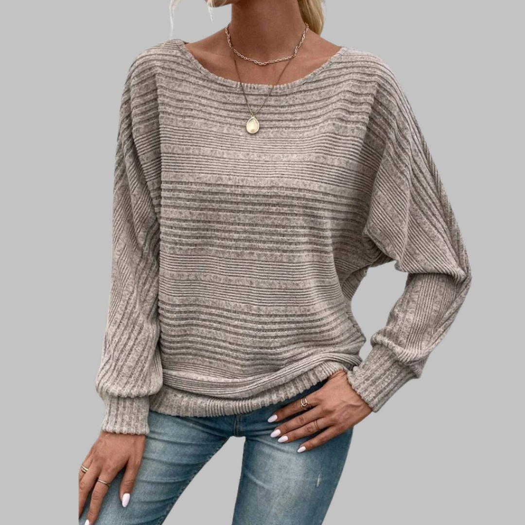 Rizza | Casual Round Neck Long-Sleeve Top
