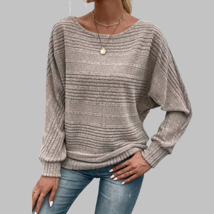 Rizza | Casual Round Neck Long-Sleeve Top