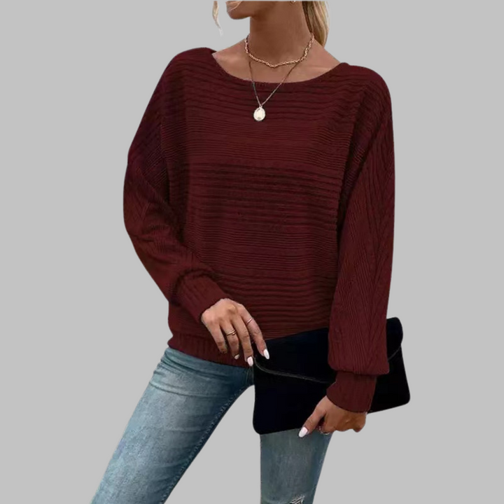 Rizza | Casual Round Neck Long-Sleeve Top