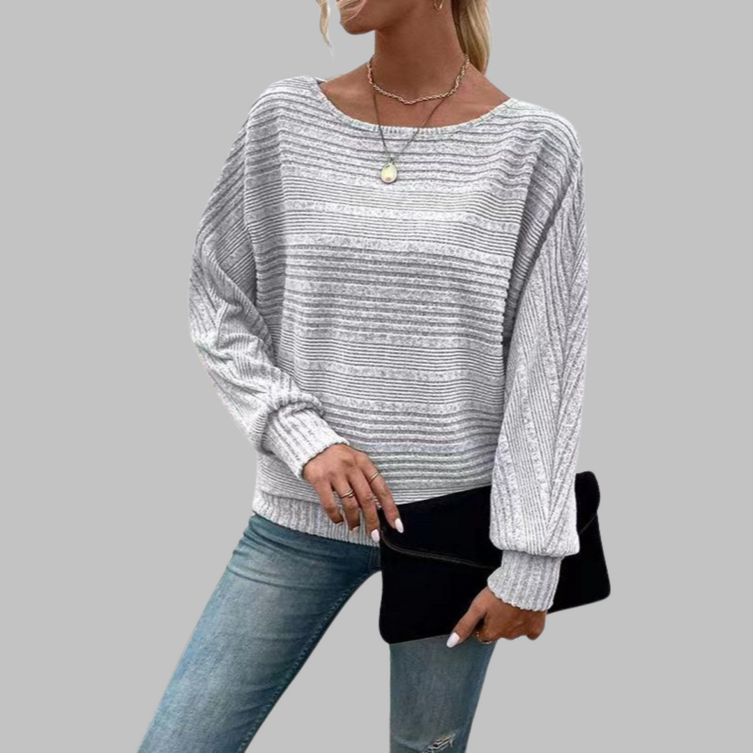 Rizza | Casual Round Neck Long-Sleeve Top