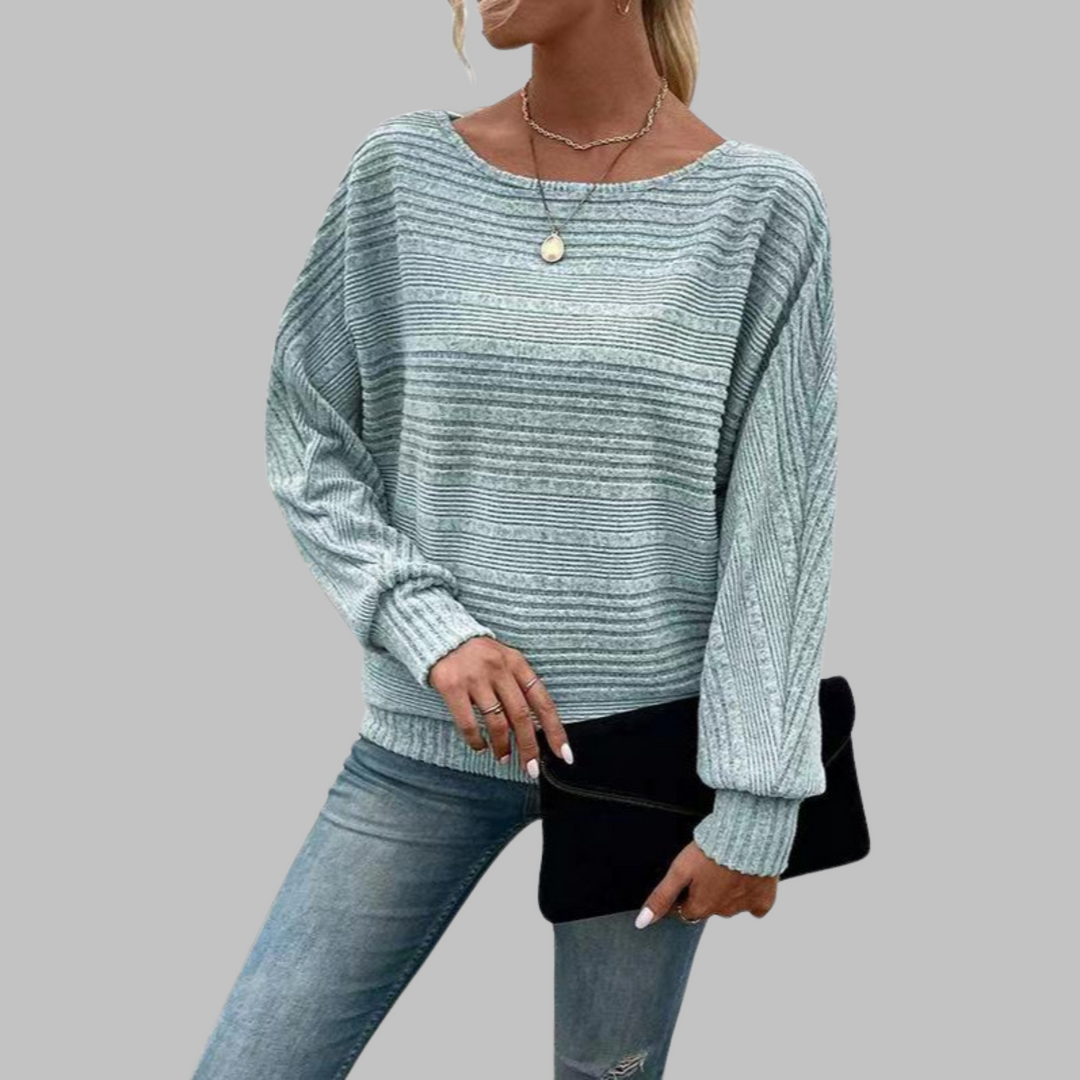 Rizza | Casual Round Neck Long-Sleeve Top