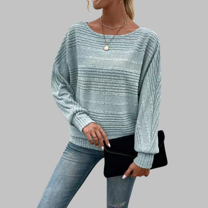 Rizza | Casual Round Neck Long-Sleeve Top