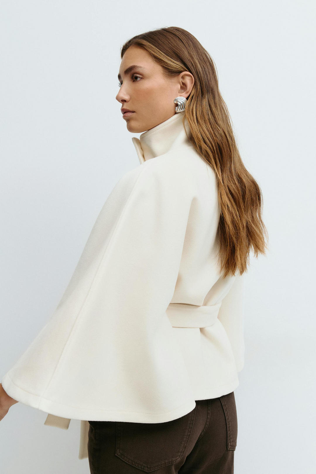 Bell | High-Collar Cape Coat