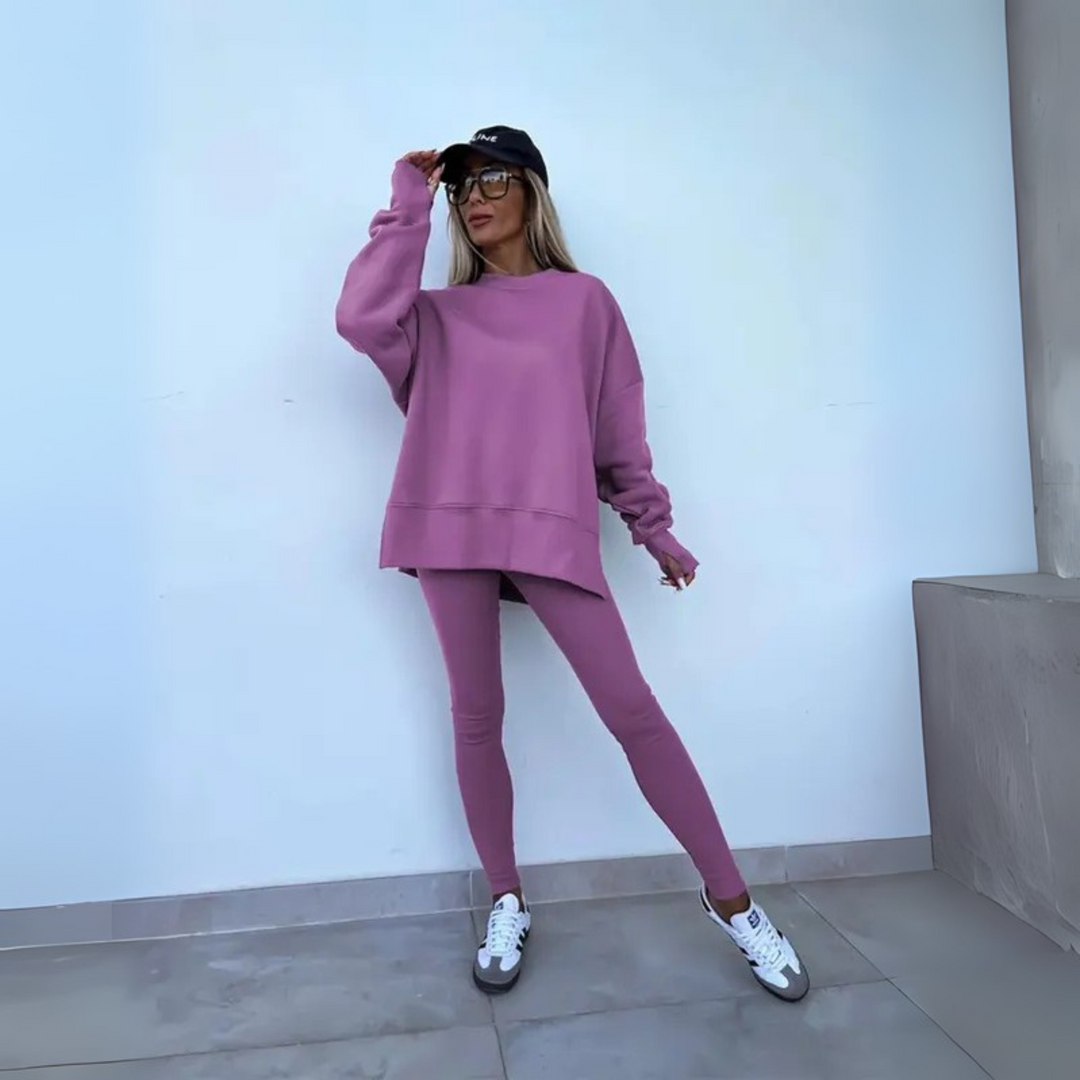Yaris | Casual Long Sleeve Sweatshirt and Pants Set
