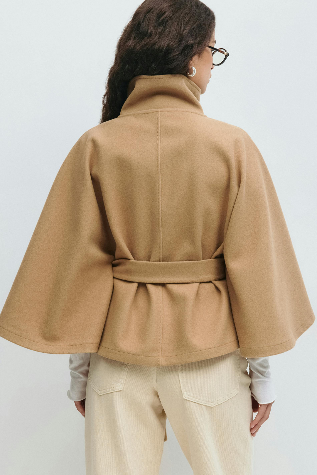 Bell | High-Collar Cape Coat