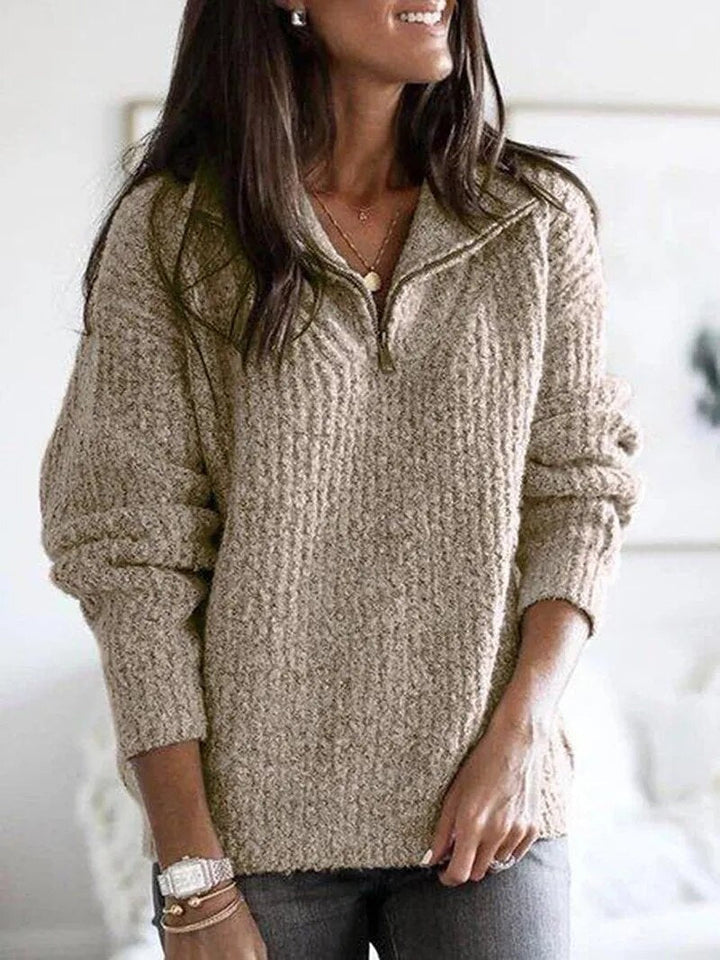 Dafina | V-neck Sweater with zipper