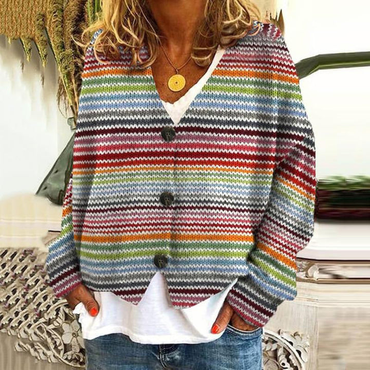 Amani | Multicolored Button-Front Cardigan