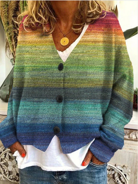 Amani | Multicolored Button-Front Cardigan