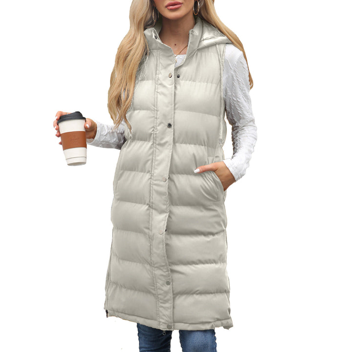 Goldy | Casual Sleeveless Hooded Long Vest