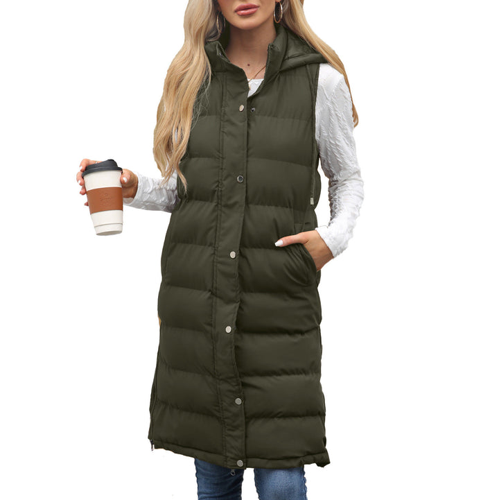 Goldy | Casual Sleeveless Hooded Long Vest