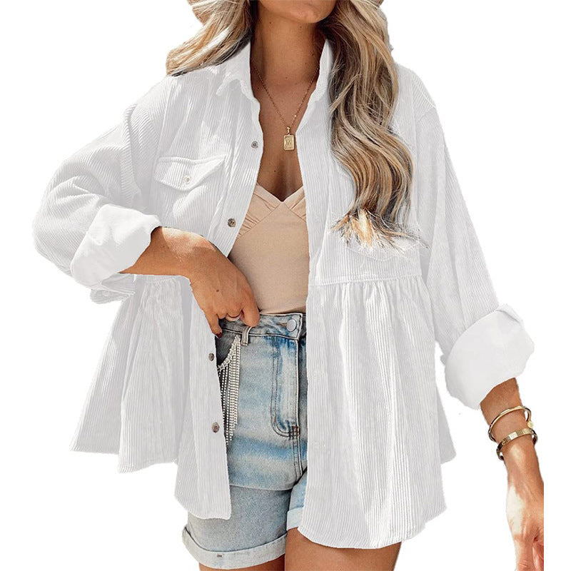Ivory | Retro Long Sleeve Casual Jacket