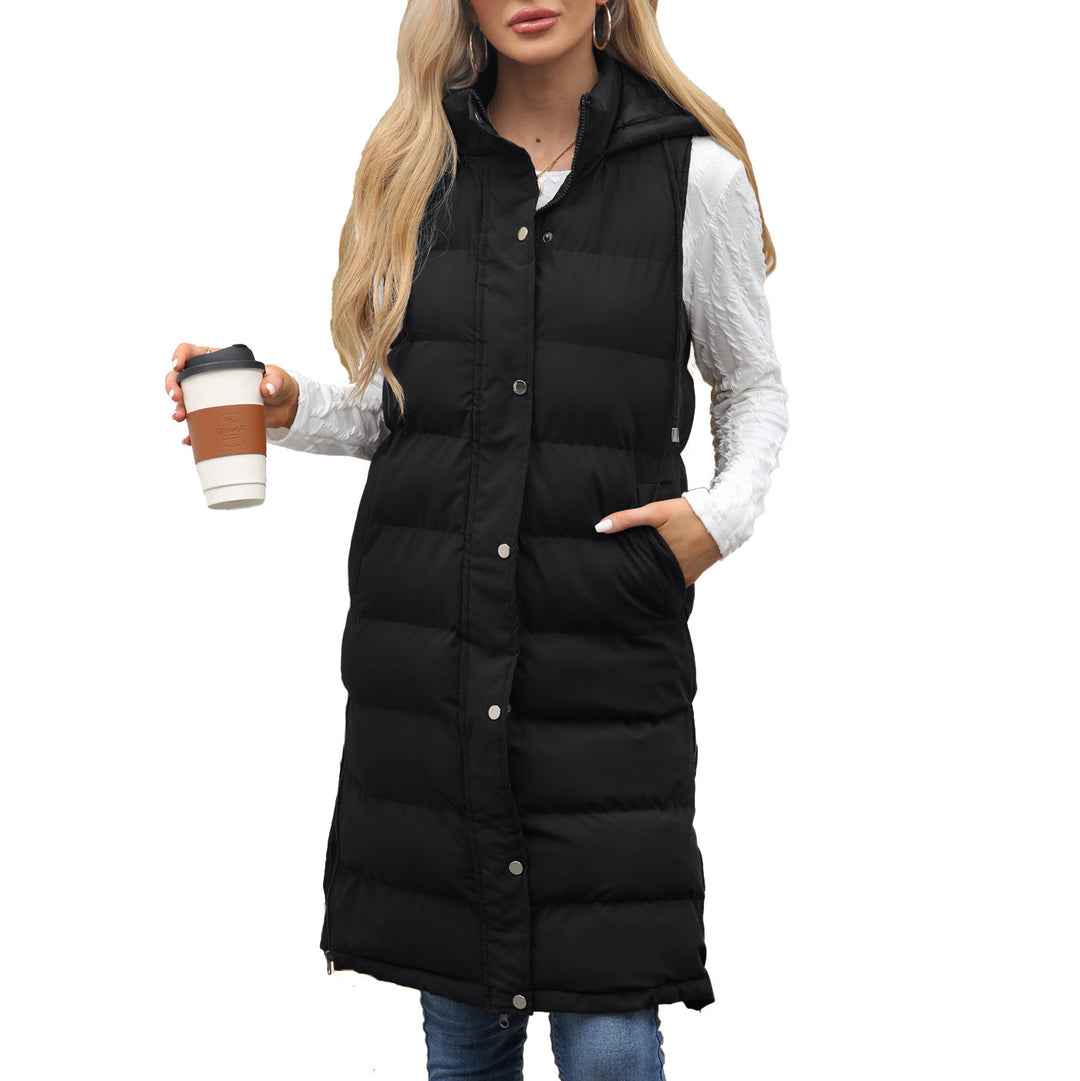 Goldy | Casual Sleeveless Hooded Long Vest