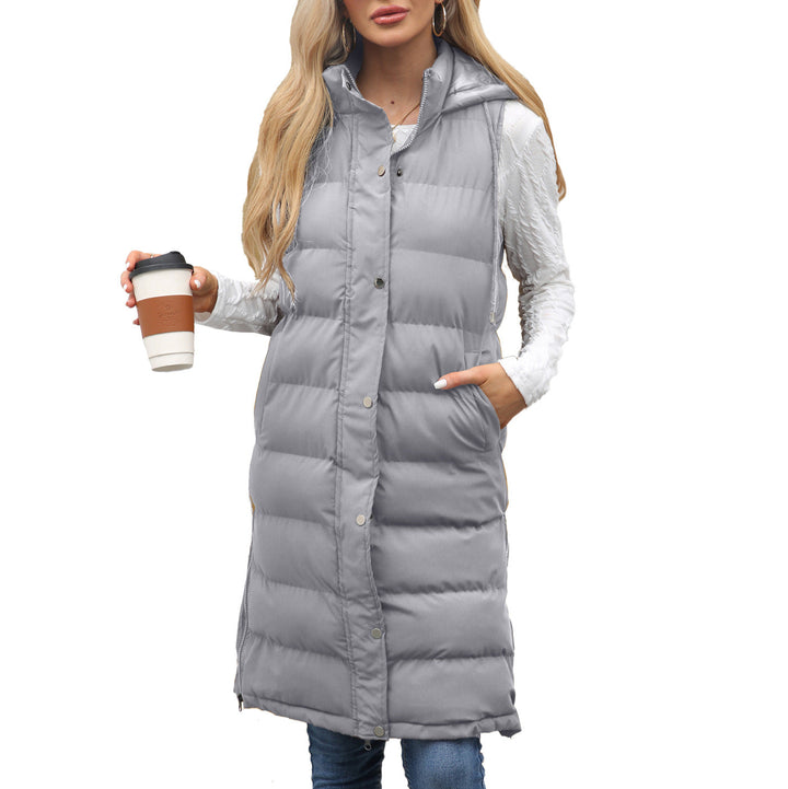 Goldy | Casual Sleeveless Hooded Long Vest