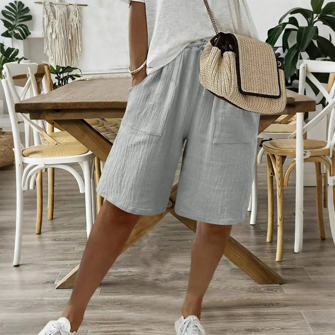 Cherry | Elastic Waist Women Shorts