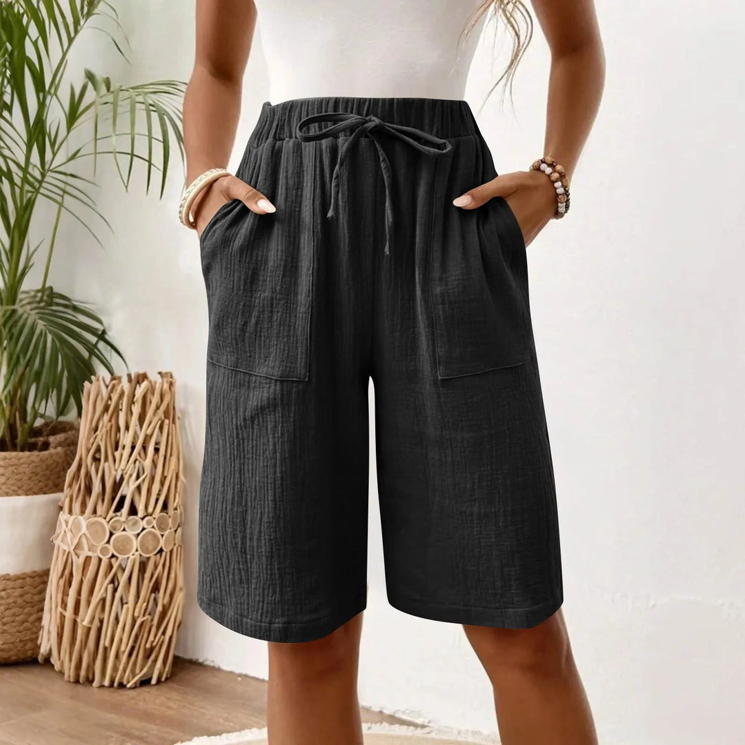 Cherry | Elastic Waist Women Shorts