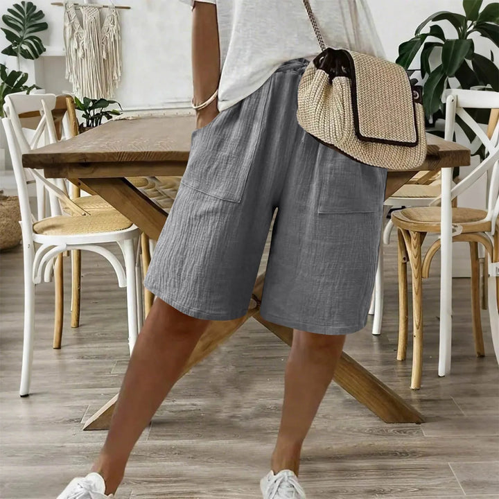 Cherry | Elastic Waist Women Shorts