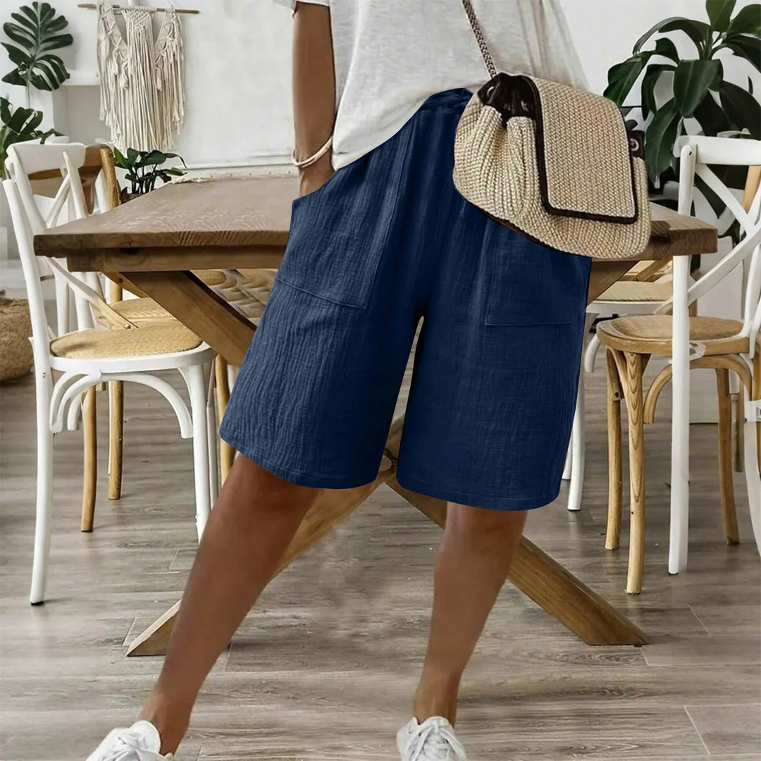 Cherry | Elastic Waist Women Shorts