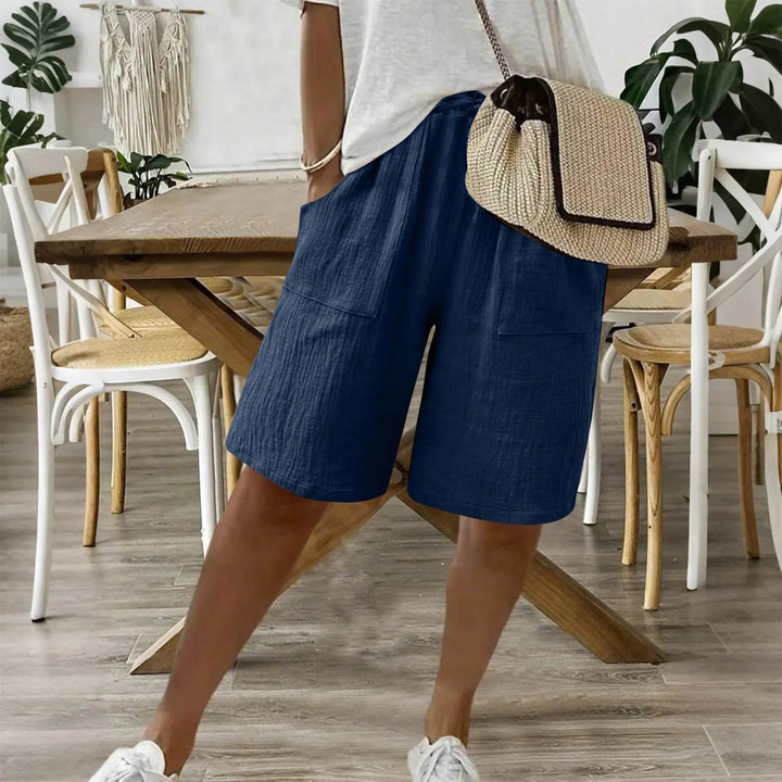 Cherry | Elastic Waist Women Shorts