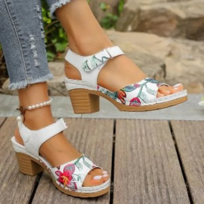 Angie | Orthopedic Embroidered Boho Sandals