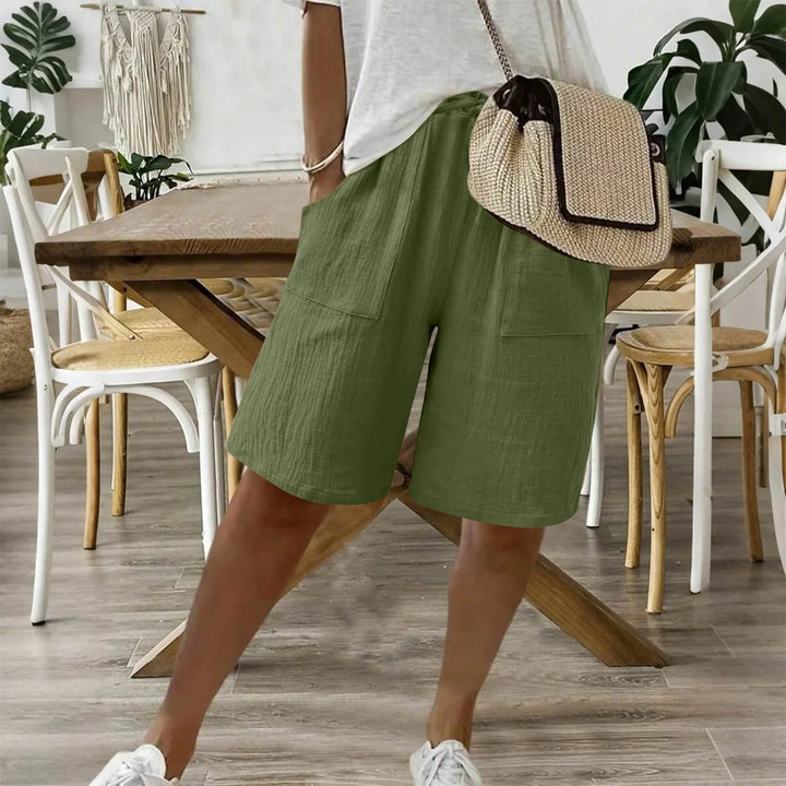 Cherry | Elastic Waist Women Shorts