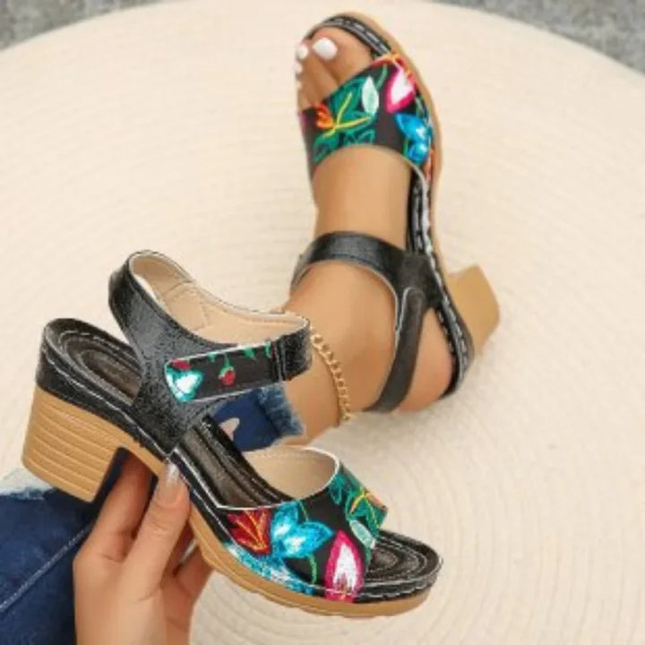 Angie | Orthopedic Embroidered Boho Sandals