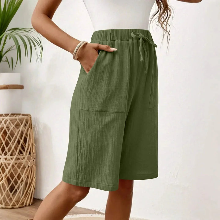 Cherry | Elastic Waist Women Shorts