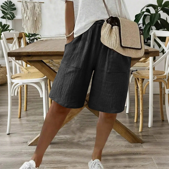 Cherry | Elastic Waist Women Shorts