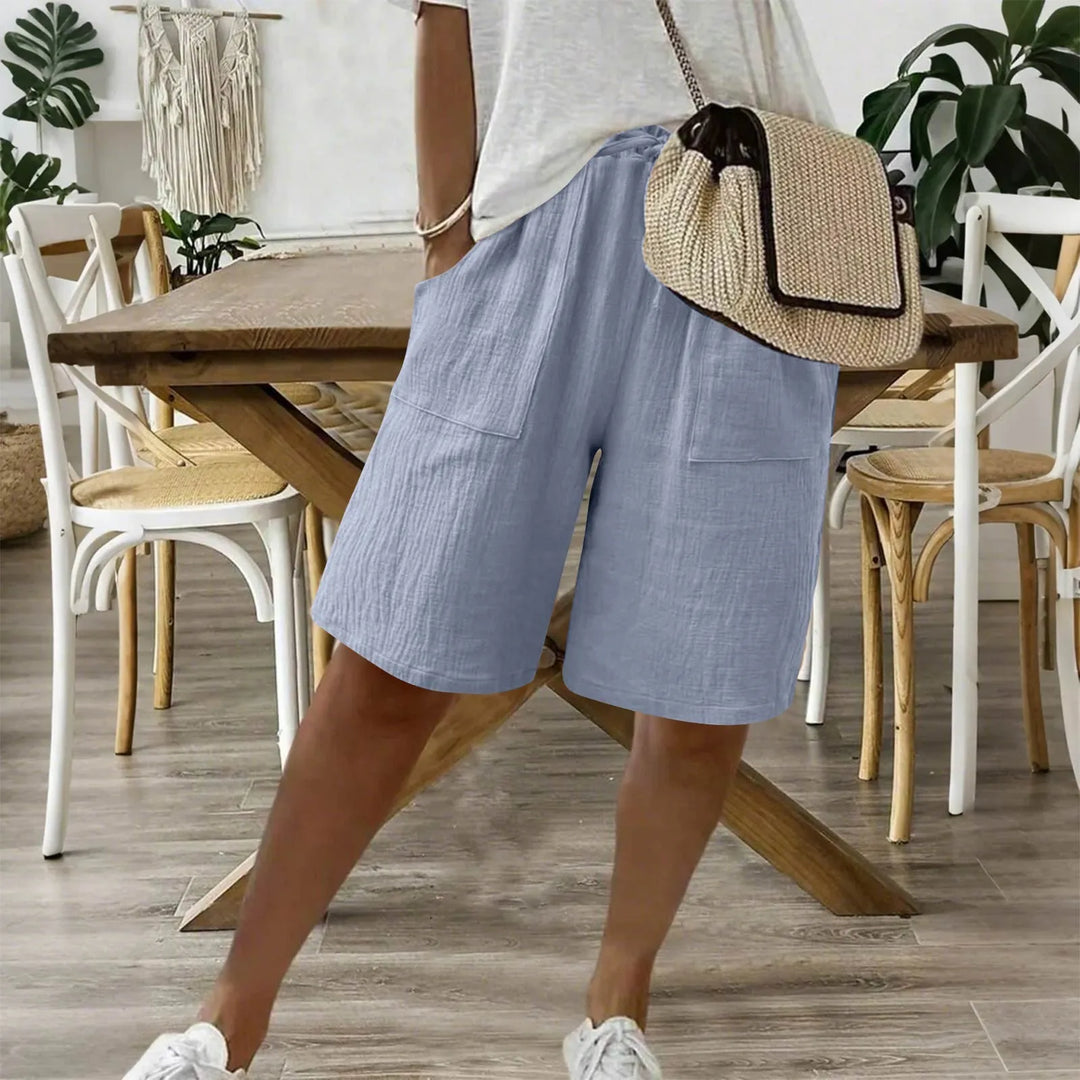 Cherry | Elastic Waist Women Shorts