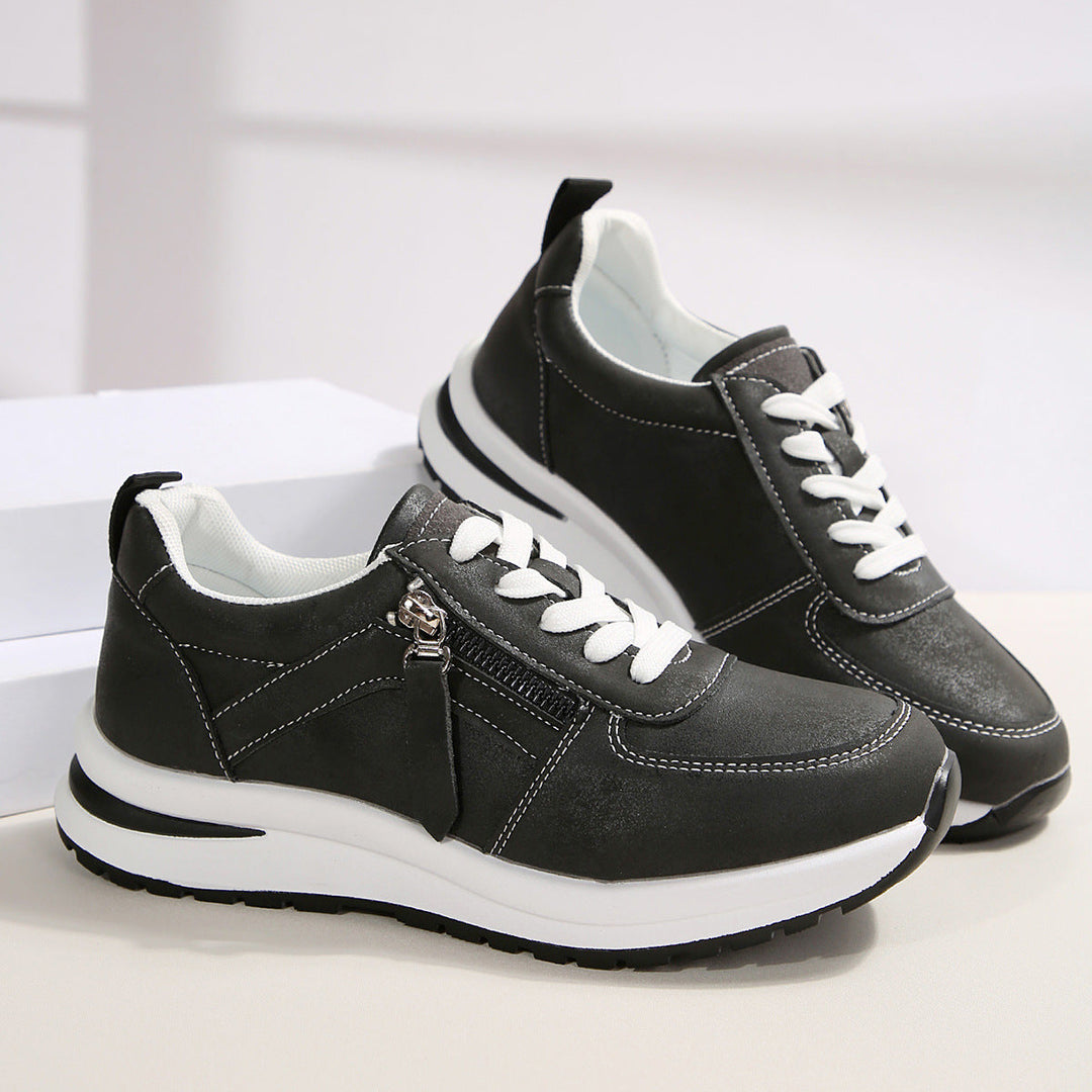 Dyla | Orthopedic Zip-Up Sneakers Black4