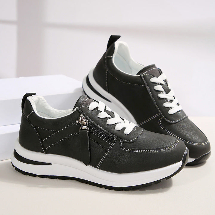 Dyla | Orthopedic Zip-Up Sneakers Black4