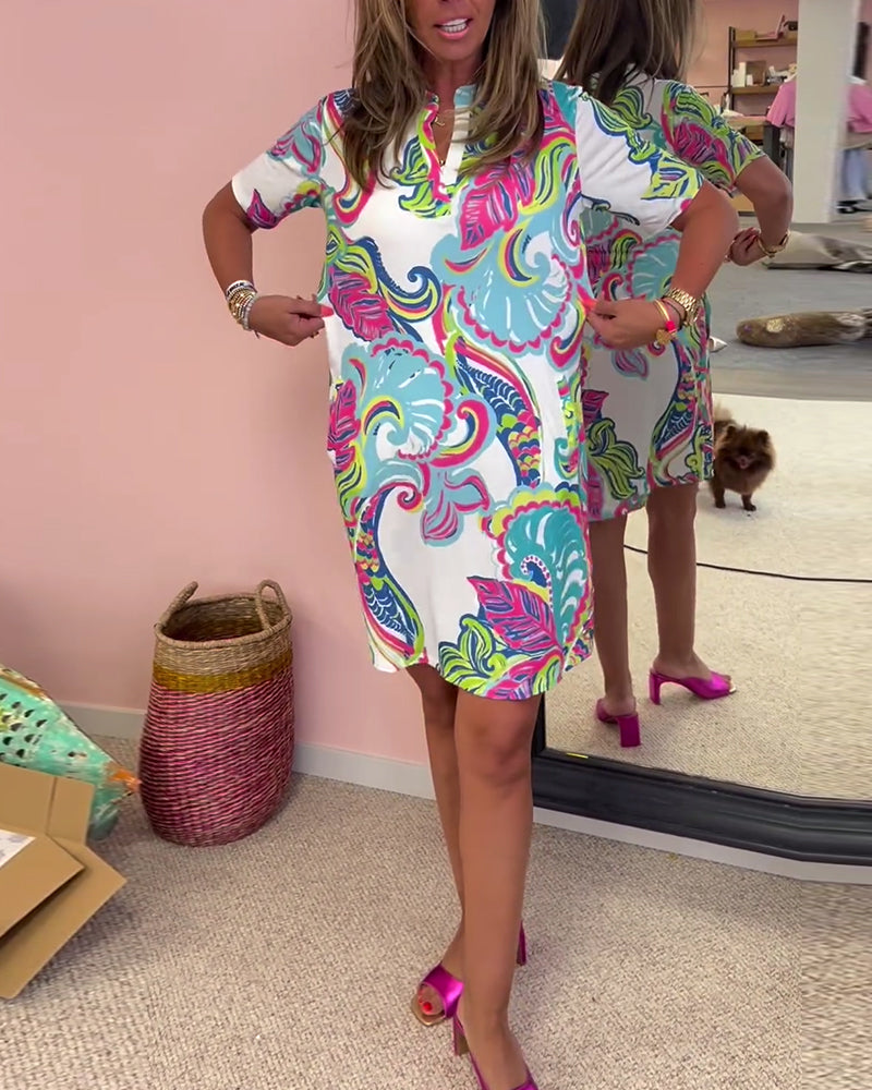 Emery | Slim-fit printed dress